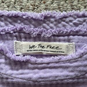 We The Free: Bold Lilac Gauzy Cotton S/S Top